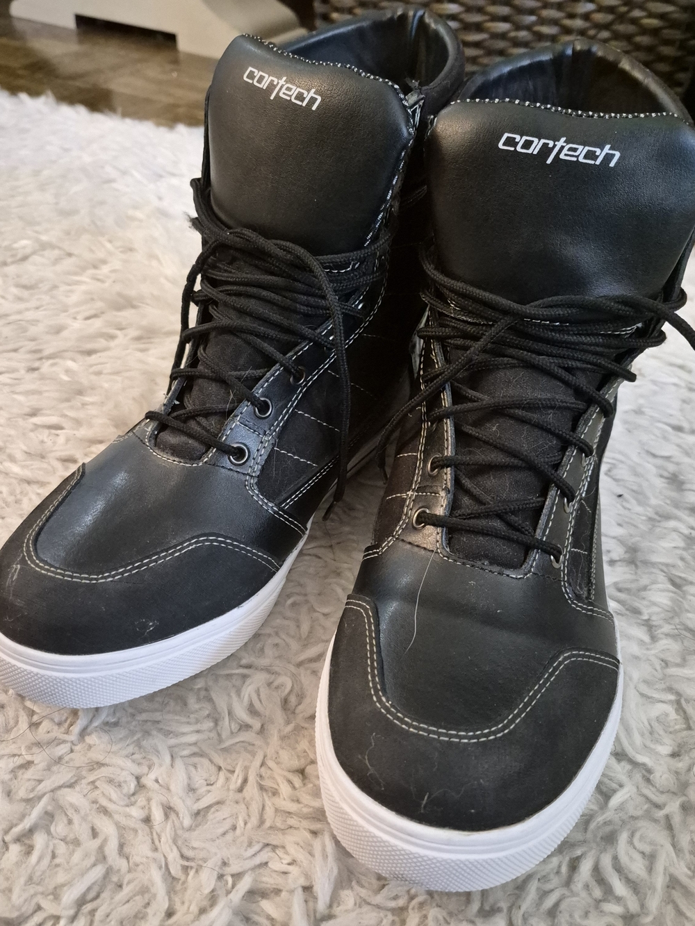 Cortech Men's Black High-Top Riding Shoes